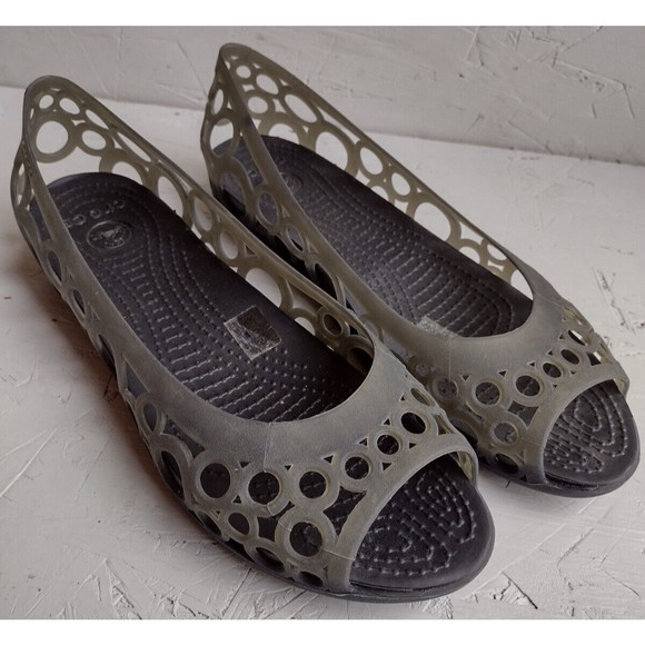 CROCS Shoes Crocs Womens 8 Adrina Iii Brown Jelly Wedge Slingback